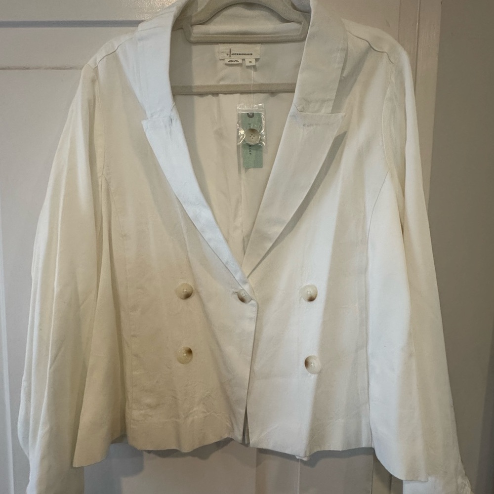 Anthropologie Cream Blazer NWT